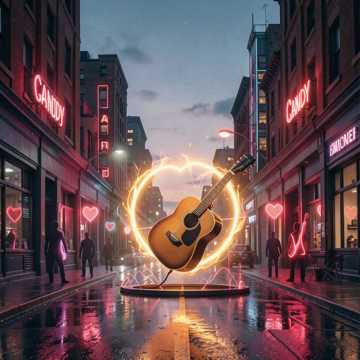 Guitarras y Corazones en Llamas