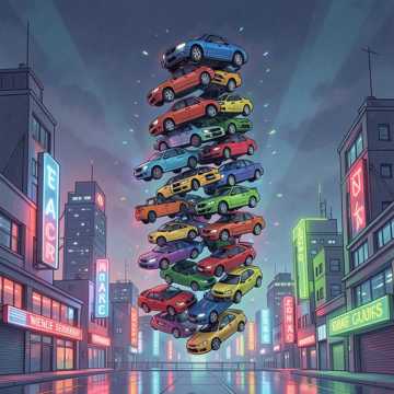 Tower of Toy Cars