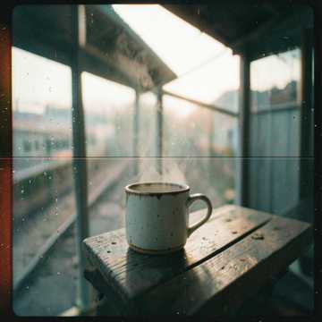Morning Coffee on Platform