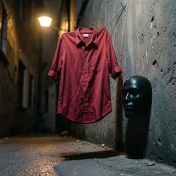 Laal Shirt Kaala Mask