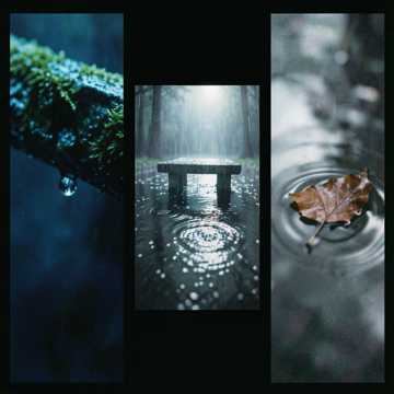 Kneeling in Rain