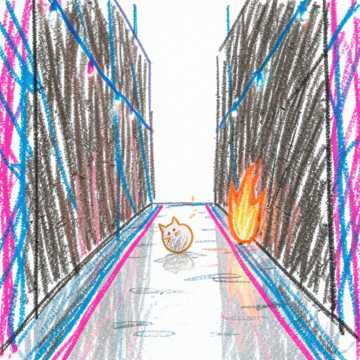 Neon Echoes in the Alley