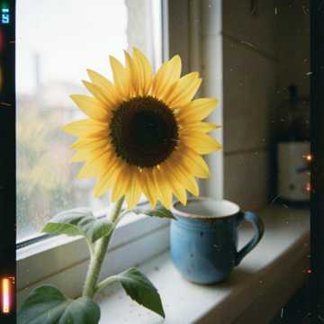 Sunflower in the Window