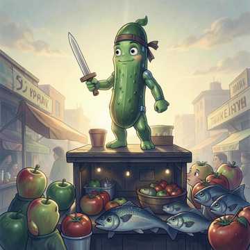 Justin die Samurai-Gurke Justin die Samurai-Gurke