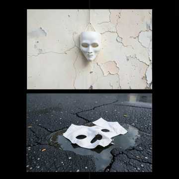 Masque tombe 