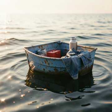 Blue Tin Boat