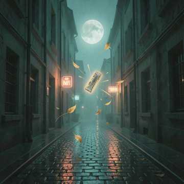 Harmonica Breeze in Moonlit Alley