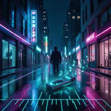Neon Harmonica Echo
