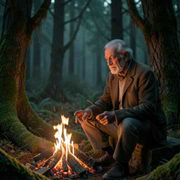 Der Alte am Feuer