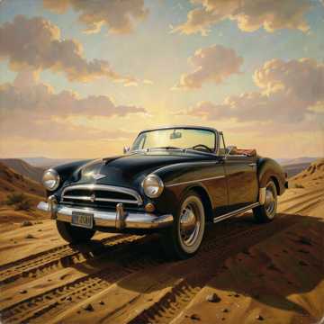 Cabrio im Sand