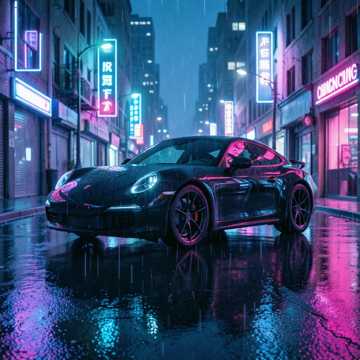 Porsche Neon in Sera