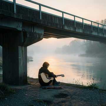 SOUS LE PONT EN SUSPENSION 
