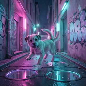 Canine Neon Pulse