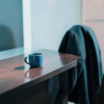 Blue Cup on the Sink