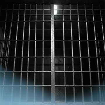 Blue Lights Locked Cage