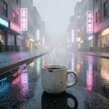 Cold coffee in the morning Cold coffee in the morning
