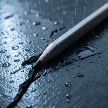 Bleistift im Regen
