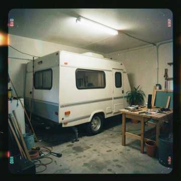 awerysopelea - der Wohnwagen in der Garage