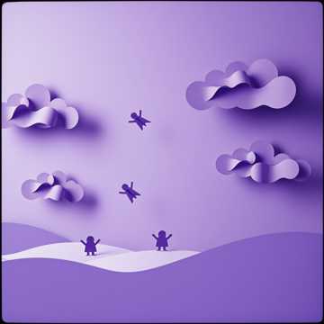 Purple paper people rap