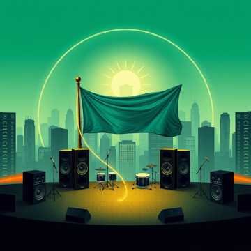 Flag & Speakers