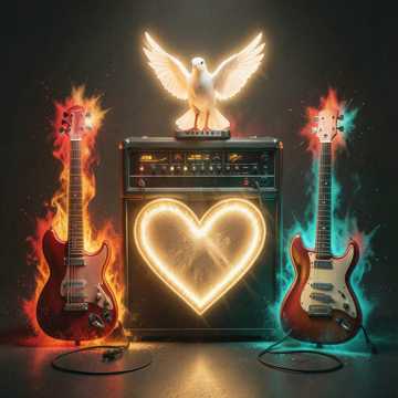 Guitarras y Corazones en Llamas