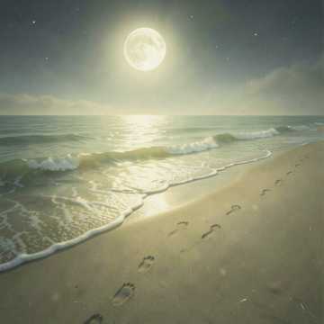 Moonlit Shoreline Moonlit Shoreline
