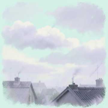 Cloudline Over Rooftops