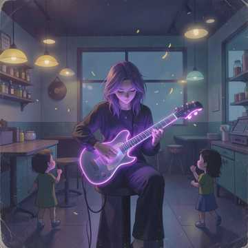 Mysterious Purple Funk Girl