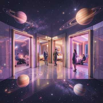 🌌✨ ملحمة النظام الكوني لسلسلة الفنادق ✨🌌