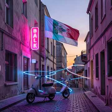 Neon Balkan Sunset