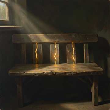 Bent Pine Bench