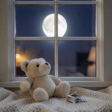 Mond im Fenster