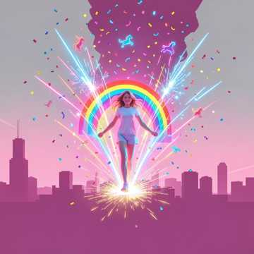 Riot of Neon Sparks