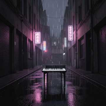 Sous le piano noir