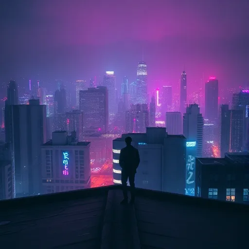 Neon Solace in Night