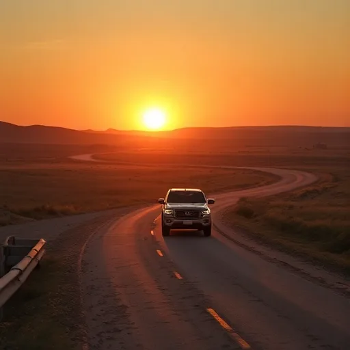 Sunset on the Highway