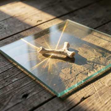 Knochen auf Glas
