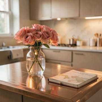 Rosas en la mesa Rosas en la mesa