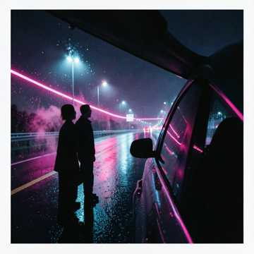 Neonträume im Auto