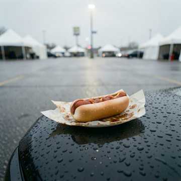 Lukewarm Hot Dogs in the Car Dealership Parking Lot Lukewarm Hot Dogs in the Car Dealership Parking Lot