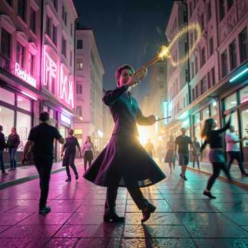 Rebekka's Neon Tanzflug