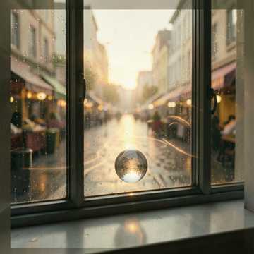Glas im Morgenlicht