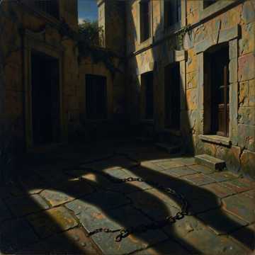 Tre Ombre In Cortile
