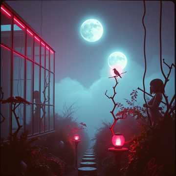 Neon Mirage in the Sky