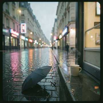 Sous la pluie de Paris