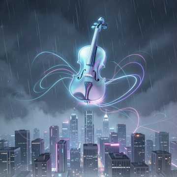 Violin Echoes in Neon Violin Echoes in Neon