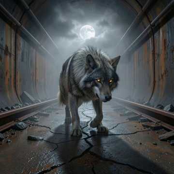 The wolf In the Metro