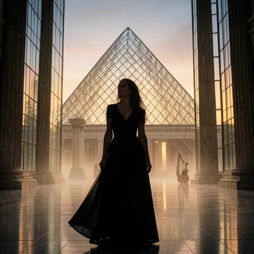 Ojos de lluvia en el Louvre