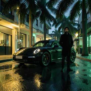 Porsche Neon in Sera