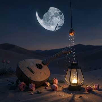 دموع القمر في صمت البستان